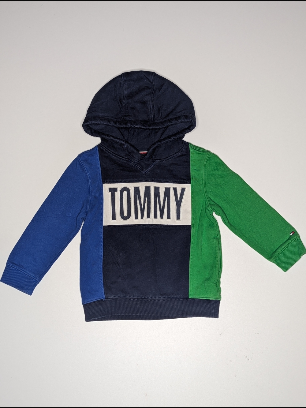 Tommy Hilfiger Kids' Colorblock Navy, Blue & Green Hoodie
